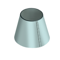 Обечайка оцинкованная коническая 2820x1920x22 мм Ст3 ГОСТ 14249-89