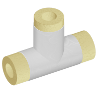 Тройник теплоизоляционный минераловатный оцинкованный 108x57 мм ГОСТ 30732-2020