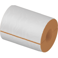 Цилиндр теплоизоляционный базальтовый вырезной оцинкованный 1020x60x500 мм Г1 Ц 100 ГОСТ 23208-2022