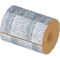 Цилиндр теплоизоляционный базальтовый вырезной фольгированный 1020x100x1000 мм НГ Ц 100 ГОСТ 23208-2022